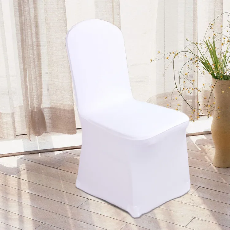 100pcs Lot Housse De Chaise Mariage Universal White Stretch