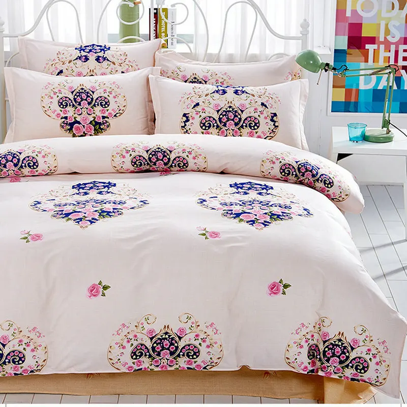 Buy 4s Bedding Sets Cute Floral Leaves Printed