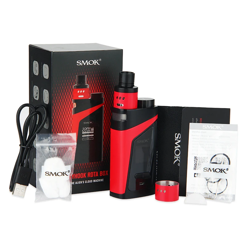 Оригинальный набор для вейпа SMOK SKYHOOK RDTA 220 Вт встроенный бак 9 мл комплект ALL in One Style