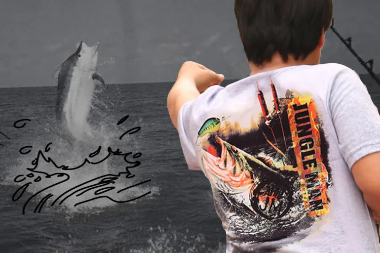 JUNGLEMAN Открытый быстрое высыхание Рыбалка для мужчин спортивная футболка супер дышащая УФ-защита одинаковые летние футболки C160