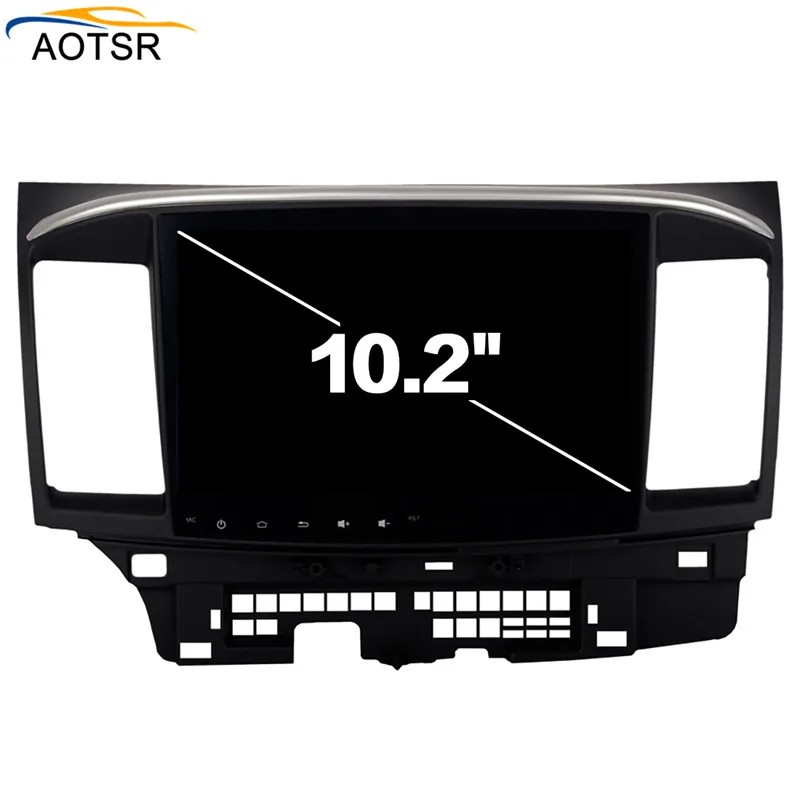 Cheap Android 8.0 car dvd Radio player For Mitsubishi Lancer 2007-2017 gps navigation car multimedia stereo head unit with 8 core 4+32 7