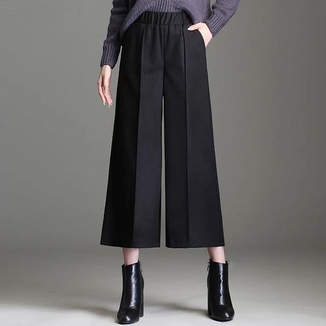 Women Wide Leg Pants Autumn Winter Ladies Loose Trousers Female Casual ...