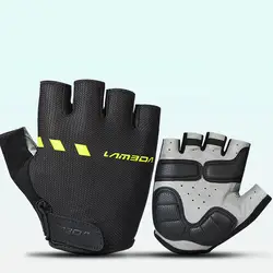 Перчатки для езды на велосипеде с половинными пальцами Светоотражающие полосатые тонкие амортизирующие перчатки для езды на горном