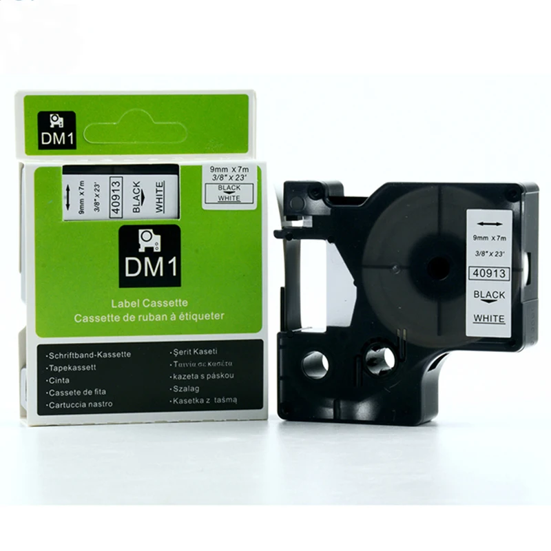 5pk Совместимость Dymo Labelmanager 9 мм D1 черный на белом 40913 ленты этикеток | Компьютеры и