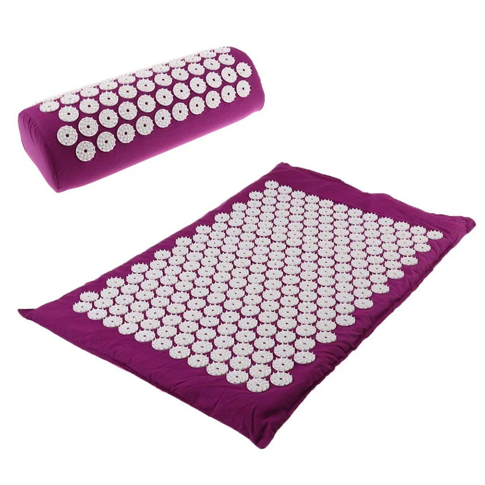 Acupuncture Massager Cushion Sets Relieve Stress Back Pain Acupressure Mat/Pillow Massage Mat Rose Spike Massage and Relaxation Acupuncture Massager Cushion Sets Relieve Stress Back Pain Acupressure Mat/Pillow Massage Mat Rose Spike Massage and Relaxation
