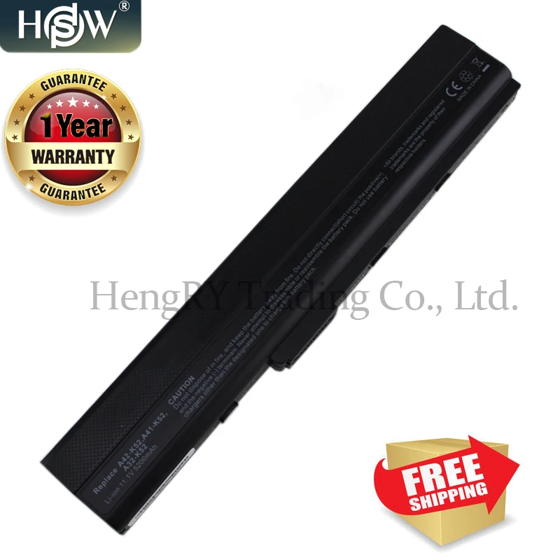 HSW Аккумулятор для ноутбука Asus K52 K52J K52JB K52JC K52JE K52JK K52JR K52N K52D K52DE K52DR K52F K62 K62F K62J K62JR