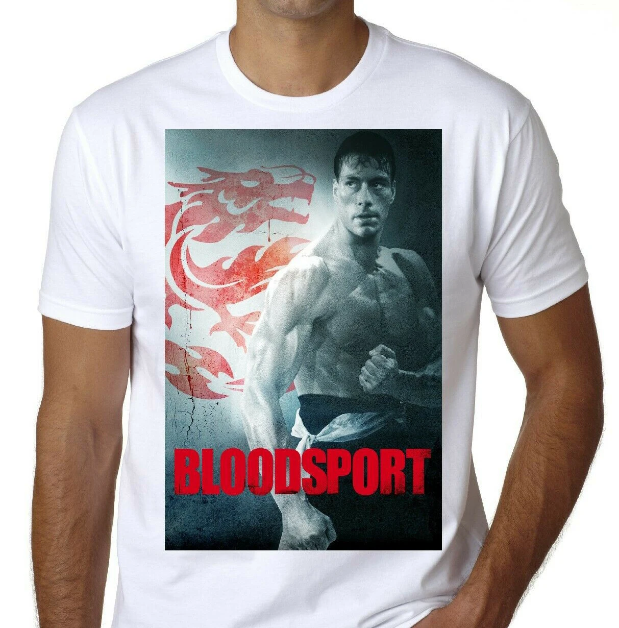 Футболка с постером из фильма Bloodsport Jean Claude Van Damme Новые забавные модные Молодежные