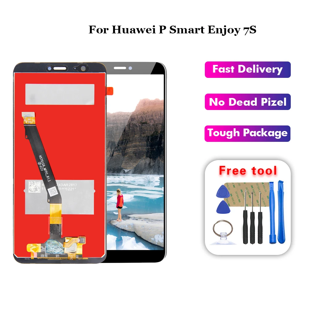 

LCD display For Huawei P Smart 5.65 inch touch screen For Huawei Enjoy 7S Digitizer Assembly Free Tools