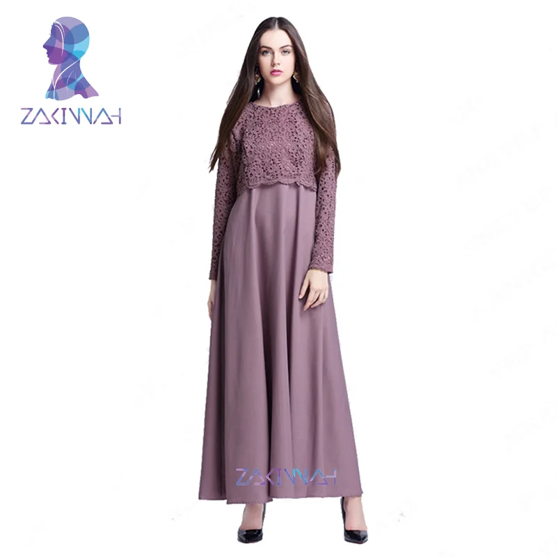 Новые исламские кружевные платья Abaya для женщин Кафтан Малайзия абайя Турецкая