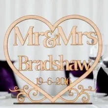 Деревянная деревенская Свадебные знак для стола. Mr Mrs индивидуальный Свадебный декор индивидуальные имена для вас