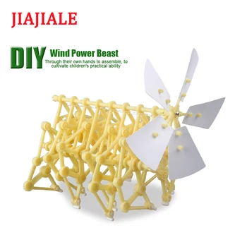 

DIY Wind power mechanical beast through their own hands to assemble,to cultivate childeren's children's practical ability