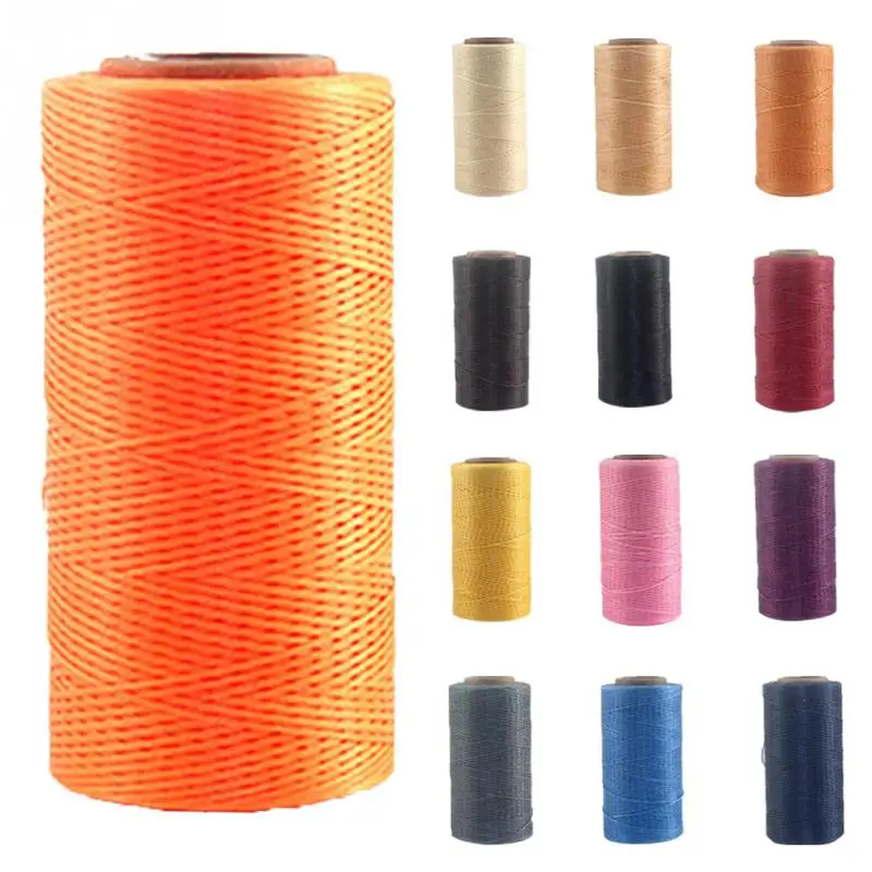 

19 Colors 1 roll Durable Polyester Leather Waxed Thread Cord for DIY Handicraft Tool Hand Stitching Thread 260m 1mm 150D
