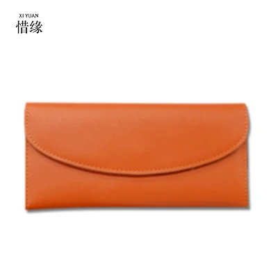 

XIYUAN BRAND 2017 New Style Layer Of Import Oil Wax Cowhide Medium Paragraph Buckle Leather Wallet Women's High Quality Purse