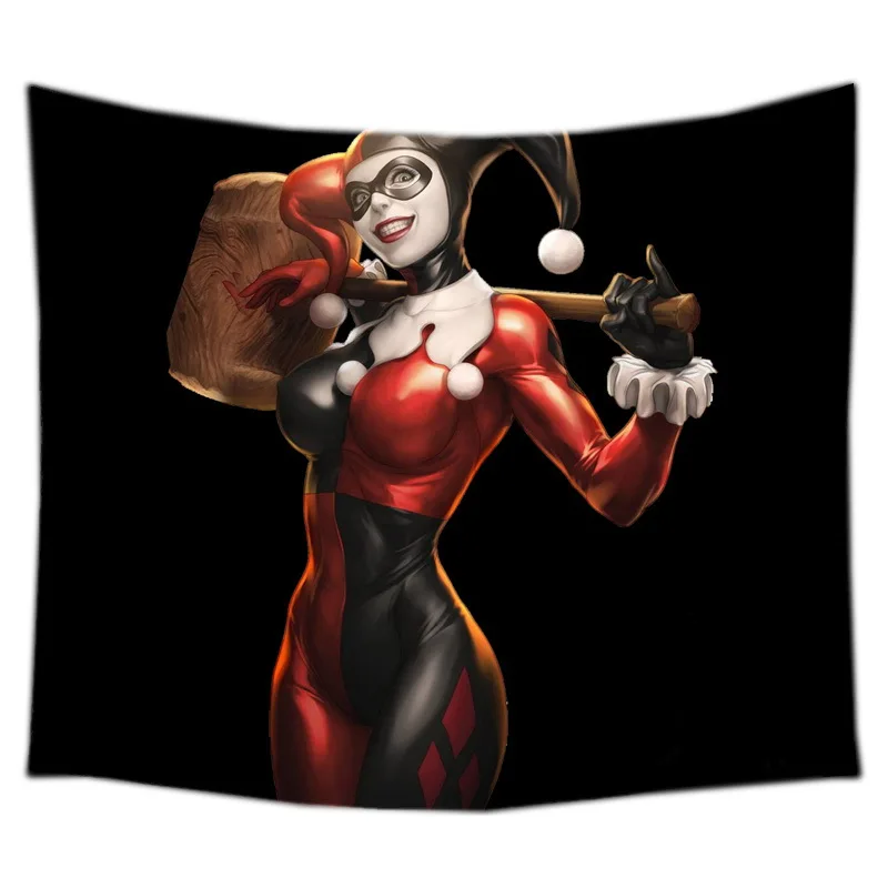 Настенный Гобелен Harley Quinn индивидуальное постельное белье покрывало в общежитии