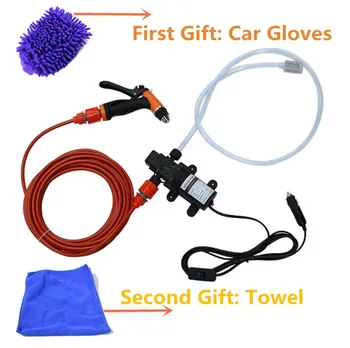 

Real 60W Electric Car Washer Portable High Pressure Washing Machine For Car 12v Water Pumper Connect To Cigar Lighter