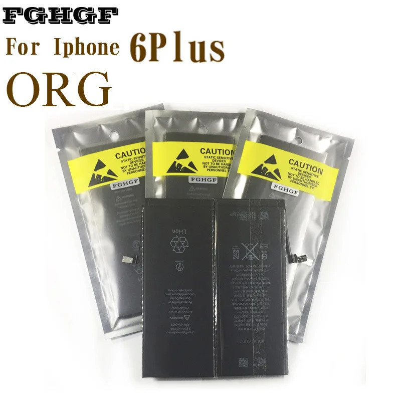 

FGHGF Original IC Phone Battery 10PCS For Iphone 6Plus 2915mah Orig protection Board High Quality Cellphone batteries
