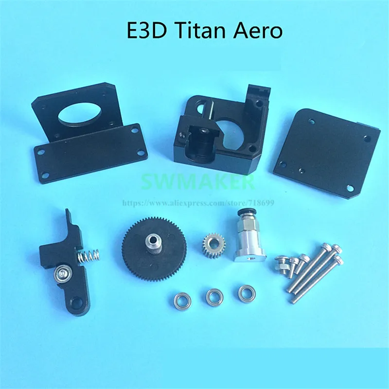 Todos os Metais Dissipador de Calor Extrusora com v6 Completo para 1.75 Titan Aero Milímetros Flexível Filamento Prusa i3 Mk2 3d Impressora Kit Tpu 8 Todos os Metais Titan Aero Extrusora com