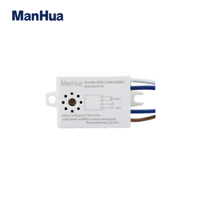 

ManHua 220V MCS700 Sensor Swiitch with 40 Seconds Delay Light Voice Control Operated Light Switch