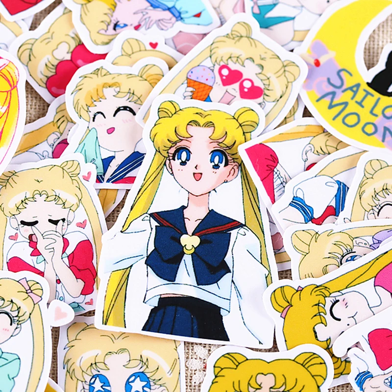

36pcs Creative Self-made Pretty guardian Sailor Moon Scrapbooking Stickers /Decorative Sticker decoration /paper stickers TZ160