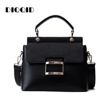 

DIQQID women bag vintage shoulder bags 2018 buckle sequined PU leather handbags crossbody bags for women famous brand sac femme