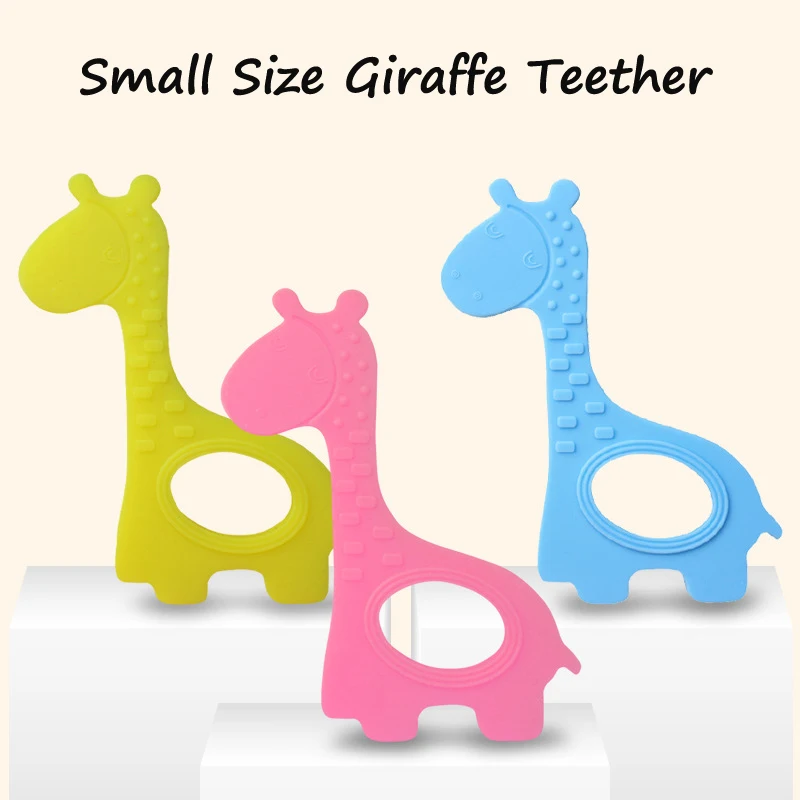 

Giraffe Silicone Teether Baby Teething Toy Beads DIY Chew Necklace Nursing Tools Pendant Food BPA Free Pacifier Chain Animal