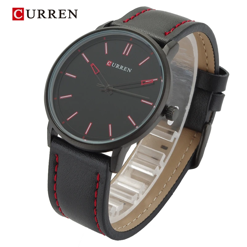 Curren Brand Luxury Casual Sport Watch Men Genuine leather Alloy Urltra Thin Case Fashion Male Watches
