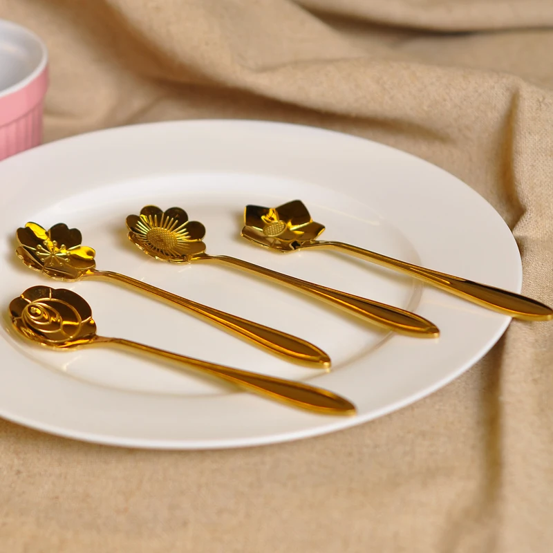 Кофейная кружка стальная Золотая ложка из костяного фарфора с подарочной
