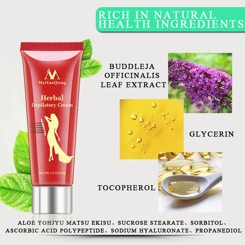 Female Male Herbal Depilatory Cream Hair Removal Painless Cream For Removal Armpit Legs Hair Body Care 3