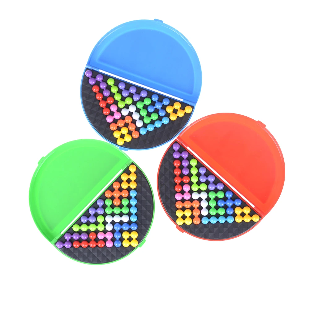 

Hot Classic puzzle pyramid plate IQ pearl logical mind game Brain Teaser educational toys For children pyramid beads puzzle