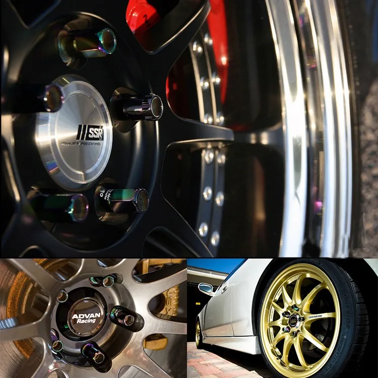 Jqtuning R40 Стиль проект Kics гонки композитный Сталь Anti Theft Racing Wheel орехи автомобиль Anti theft ДИСКИ гайки для Honda Civi