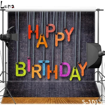 

MEHOFOTO Happy Birthday Vinyl Photography Background Wood Floor Photo New Fabric Flannel Background For Party Photo Studio 1015