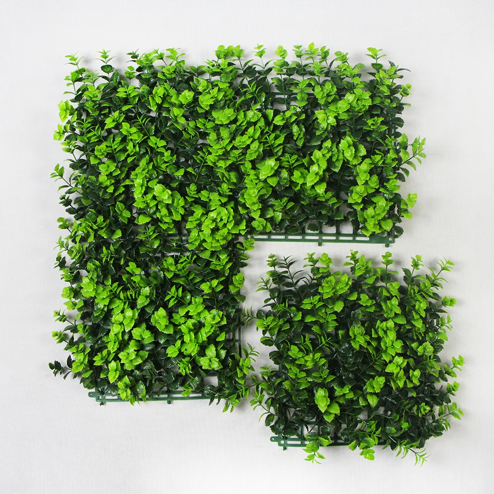 Outdoor Artificial Boxwood Hedge Privacy Fence Grass Mat 10x10inches UV Proof Topiary Vertical