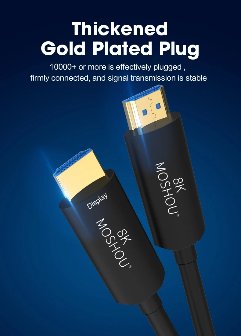 MOSHOU волоконно-оптический HDMI 2,1 кабель Ultra-HD(UHD) 8 к КАБЕЛЬ 120 ГГц 48Gbs с Аудио& Ethernet HDMI шнур HDR 4:4:4 без потерь кабл