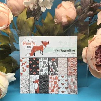 

24pcs/Pack 6*6inch A Fox's Tale Patterned Paper Pack Scrapbooking DIY Planner Card Making Journal Project Letter Pad Paper