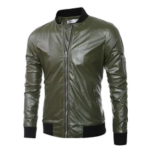Кожаные куртки, модный дизайн с v-образным вырезом, однотонная кожаная одежда, импортные товары, Мужская мотоциклетная кожаная куртка
