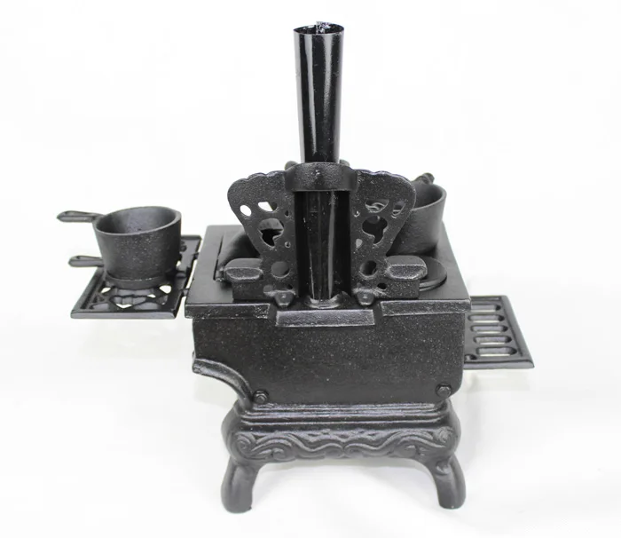 Cast Iron Fireplace Model Heavy Antique Replica Fireplace Retro Home Bar Pub Club Table Decorations Metal Crafts Ornaments Vtg