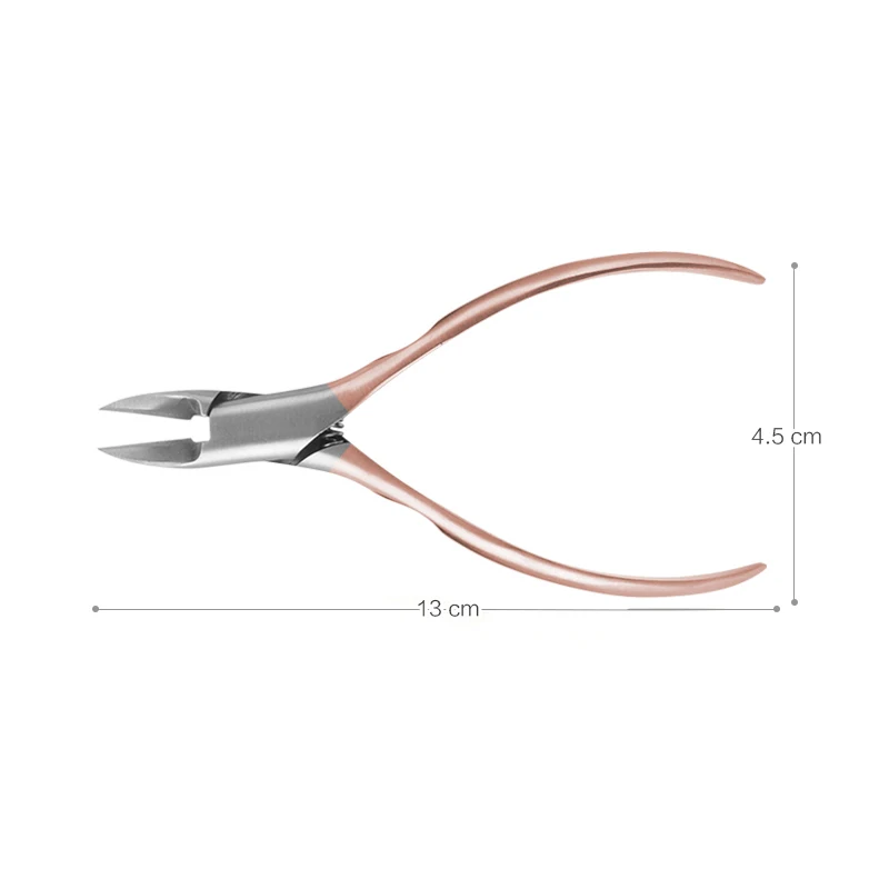 Ножницы для кутикулы для ног из розового золота плоскогубцы для ухода за ногами ножницы для ногтей машинки для стрижки кусачки для маникюра инструмент для удаления