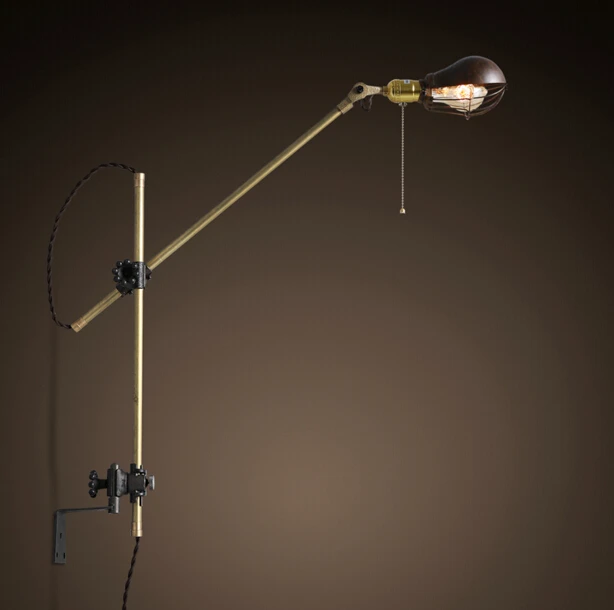 New Sale Luminaria Applique Murale Retro Telescopic Wall Lamp Personality Bar Cafe Restaurant Antique LED Lights Free Shipping