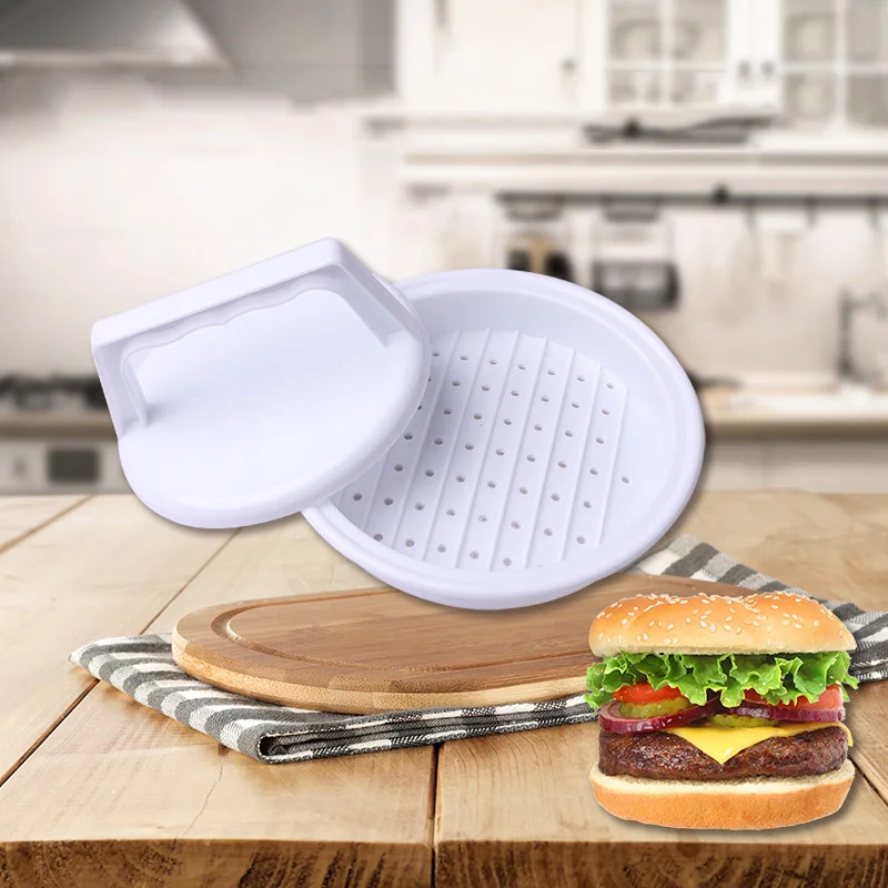 

Meat Press Kitchen Multi-function Patties Box Food Grade Plastic Meat Barbecue Hamburger Press Kitchen Stainless Steel Pie Mold