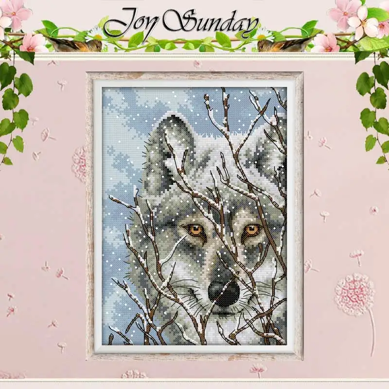 Wolf painting counted Cross Stitch 11CT 14CT Cross Stitch Set Wholesale