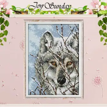 

Wolf painting counted Cross Stitch 11CT 14CT Cross Stitch Set Wholesale DIY nimals Cross-stitch Kit Embroidery Needlework