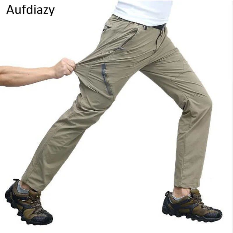 

Aufdiazy 8XL Men Summer Elastic Quick Dry Hiking Trekking Pants Male Outdoor Thin Breathable Pant Cycling Fishing Trousers JM045