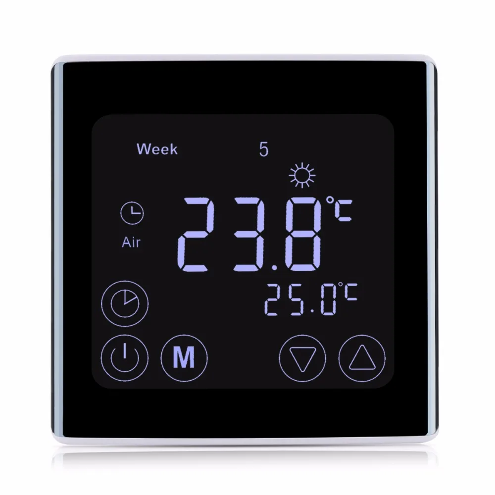 Floureon BYC17GH3 сенсорный ЖК-экран комнатное Напольное отопление термостат Еженедельный программируемый терморегулятор регулятор температуры