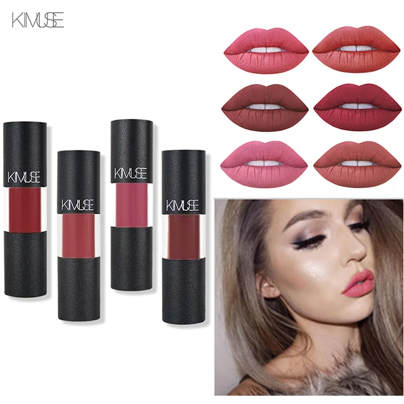 

KIMUSE Set Velvet Lipstick Brand Makeup Matte Liquid Waterproof Lipstick Lasting Lips Red Lipstick Batom Matte Cosmetics Lip Box