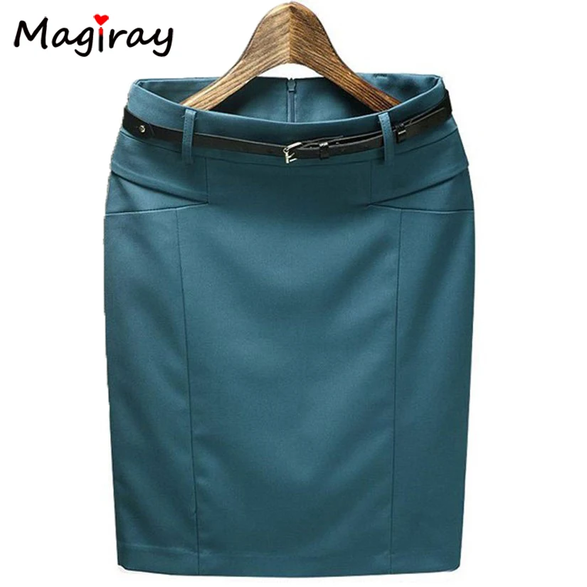 

Plus Size XXXL short saias femininas 2019 Summer High Waist Formal Pencil Skirts Womens Office Wear Slim Hip Casual Skirt C41