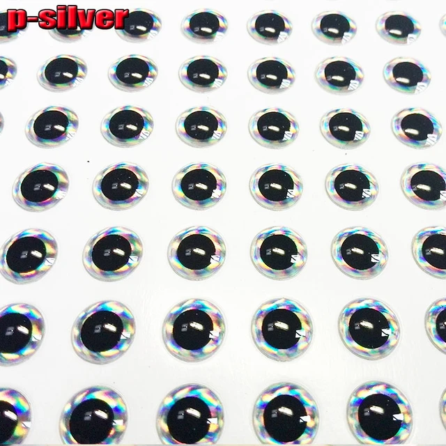 High-quality silver 3D fishing lure eyes no-easy to move soft glue  artificial fish eyes 1000pcs.lot