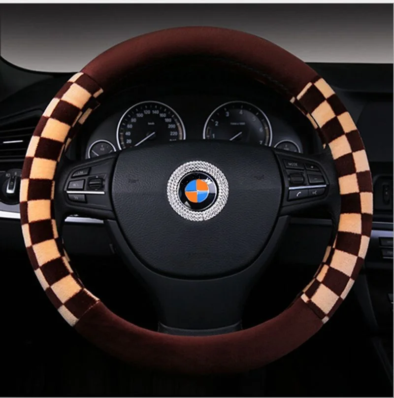 Car Steering Wheel Cover Warm Plush Winter Car Steering Wheel Cover