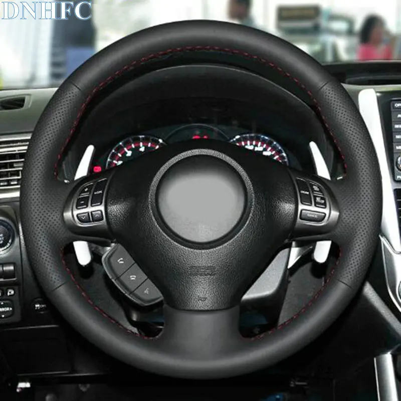 

Black Leather Hand-stitched Car Steering Wheel Cover For Subaru Forester 2008-2012 Impreza 2008-2011 Legacy 2008-2010 Exiga 2