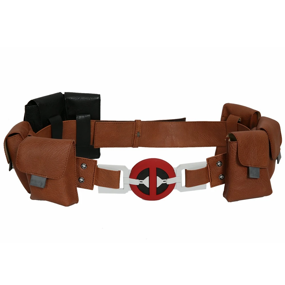 

Deadpool Brown PU Faux Leather Belt Movie Cosplay Costume Accessories Halloween Christmas Party Cosplay Belts Props Waistbands