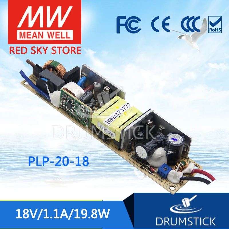 

MEAN WELL PLP-20-18 18V 1.1A meanwell PLP-20 18V 19.8W Single Output LED Power Supply